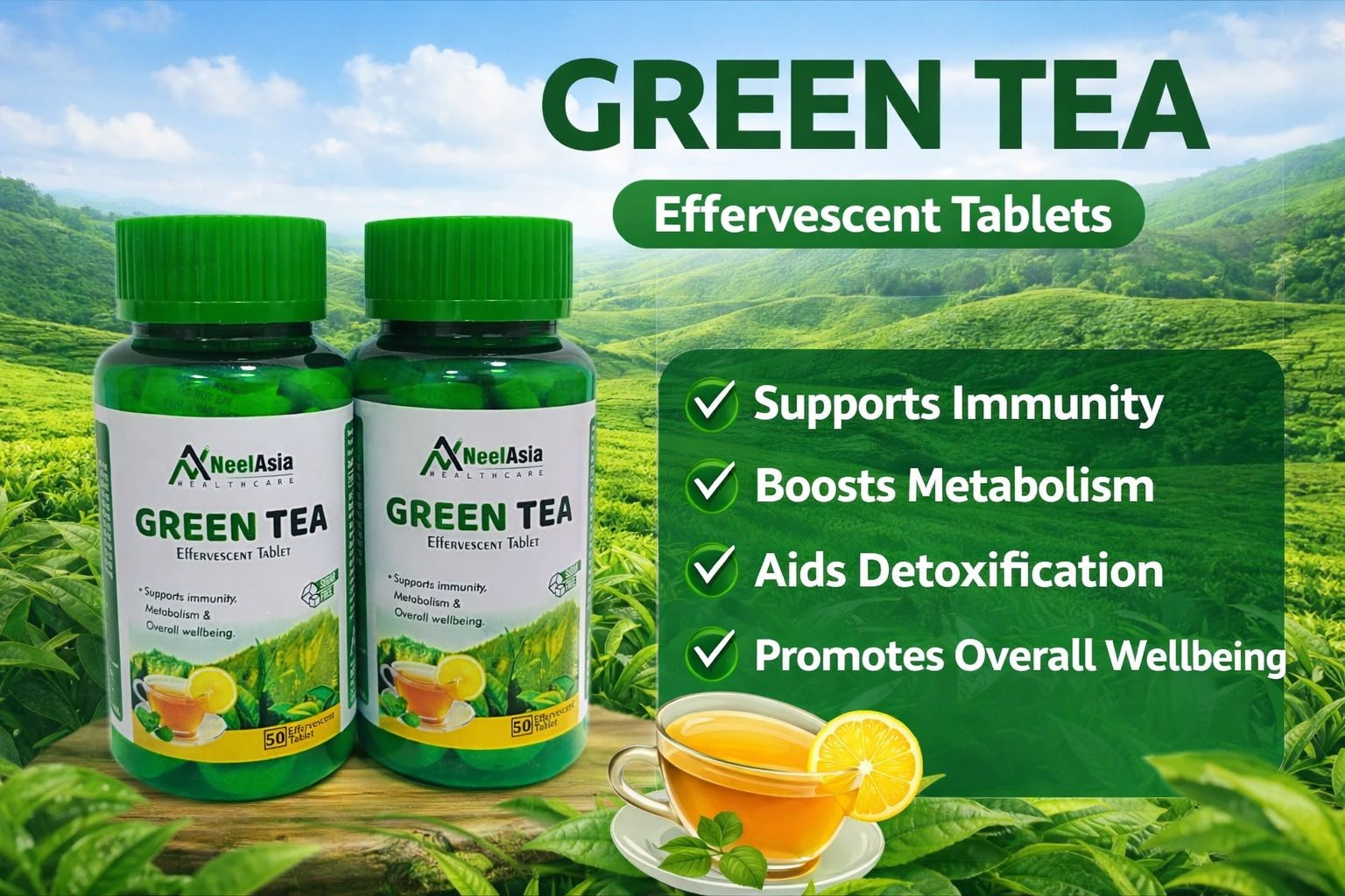 Green Tea Effervescent Tablets